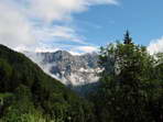 Zpětný pohled na Kamnické alpy cestou do Rakouska