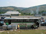 Náš autobus na přechodu Srbsko - Bulharsko